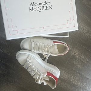 Authentic Women’s Alexander McQueens in white/red WITH BOX